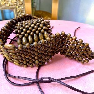 Vintage hand beaded belt, made in Bangladesh